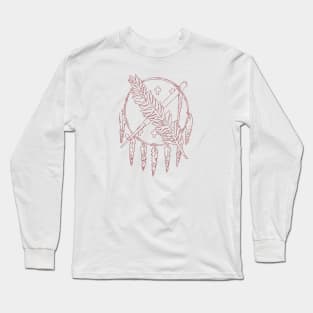 Oklahoma Crest - Dark on Light Shirt - Hand Drawn Sketch Long Sleeve T-Shirt